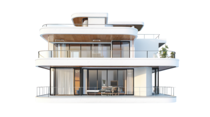 Big house project on a white background