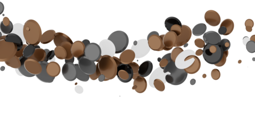  Colorful assorted confetti with serpentine on white