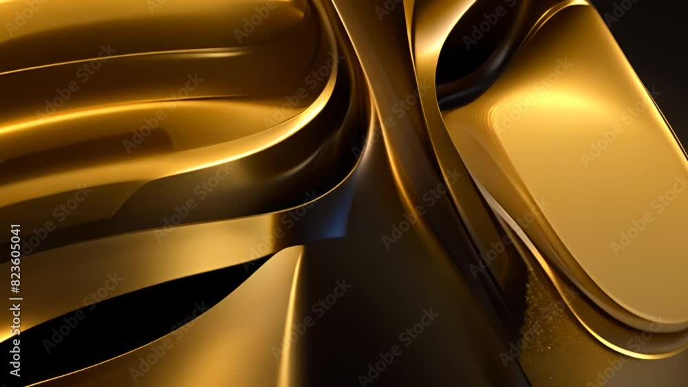 Aufkleber shiny gold object up close generative ai