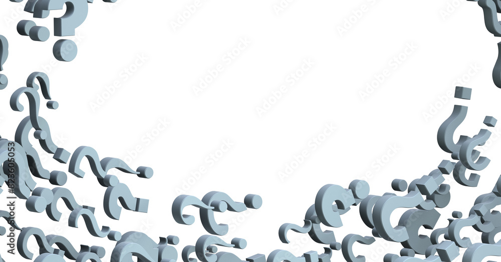 Poster question mark symbols for faq, information, problem, and solution