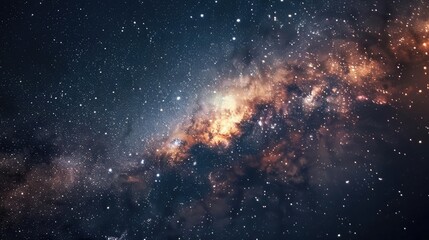 A stunning view of the Milky Way galaxy on a clear night.