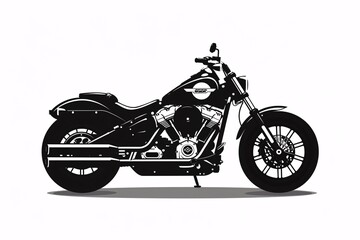 a black and white motorcycle