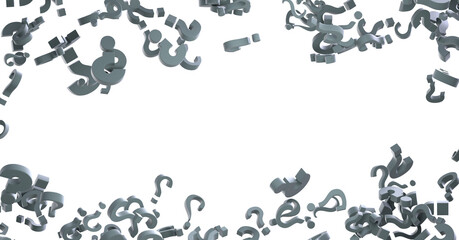 Question marks Quiz doubt survey faq public poll.