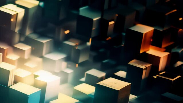 Abstract 3D Cubes Motion Graphic