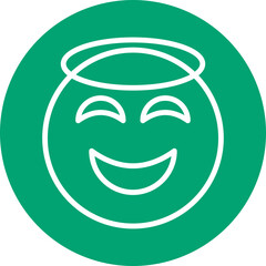 Halo of Happiness line circle icon