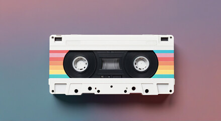 Fototapeta premium cassette tape isolated on white