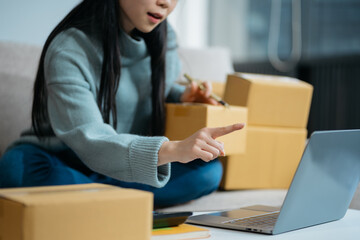 Freelance job home business, women online seller.