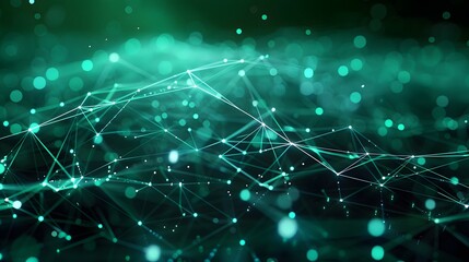 Abstract futuristic network connection background with glowing nodes and lines. Technology and data visualization concept for innovation.