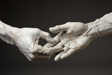 Helping hands of the person