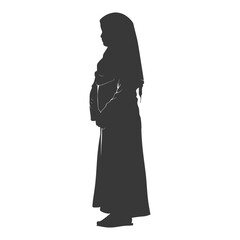 Silhouette muslim little girl black color only