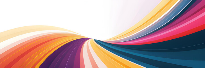 Profile Banner with Vibrant Abstract Design in Colorful Layers