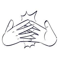 clap hand gesture illustration