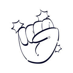 fist hand gesture illustration