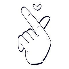 love hand gesture illustration