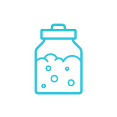 Starter, Active Sourdough icon, Isolated on white background. From blue icon set.