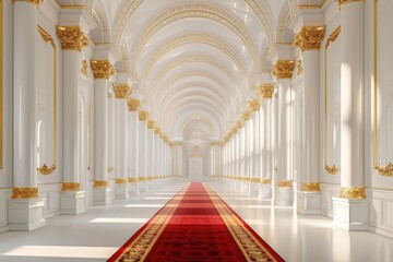 hallway in palace, luxury, classic and elegant 
