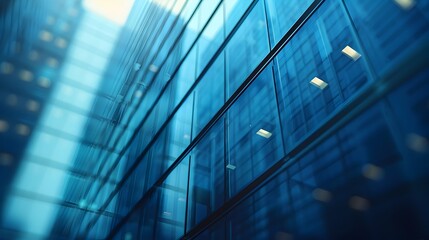 Towering Glass Facades of a Sleek Urban Corporate Headquarters