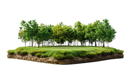 Obraz premium A small island with lush trees growing on top of it