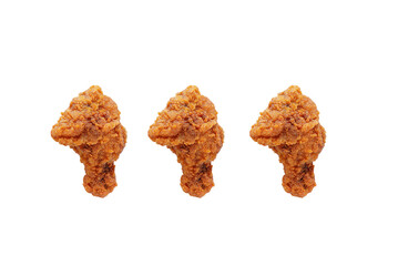 Crispy fried chicken. Food on a white background.