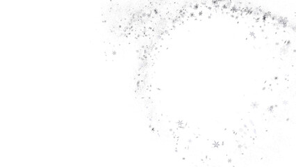 Glistening Snow Shower: Striking 3D Illustration Showcasing Falling Holiday Snowflakes