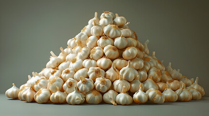 huge pile of garlic 