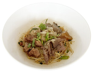 Steamed noodles without soup