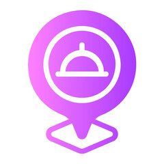restaurant gradient icon