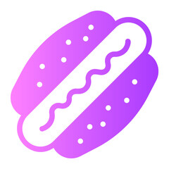 hot dog gradient icon