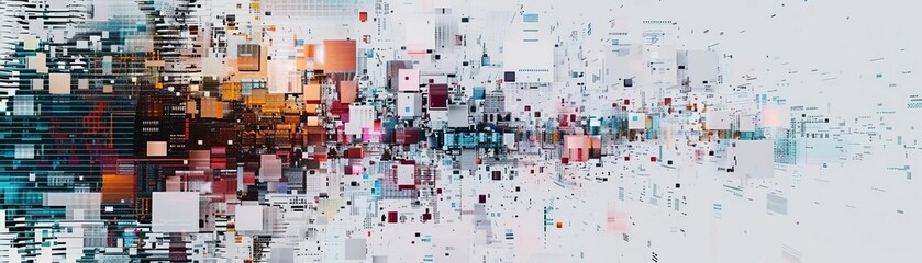 3 Photo of AI text with AI data analysis on a white background