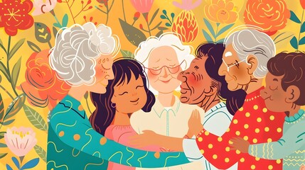 Heartfelt Embrace: Grandchildren Honoring Grandparents' Love and Guidance on Grandparents Day