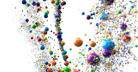 Sunburst and colorful confetti background frame illustration