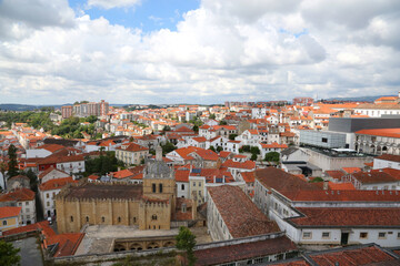 Cityscape Coimbra with cathedral in Coimbra, Portugal