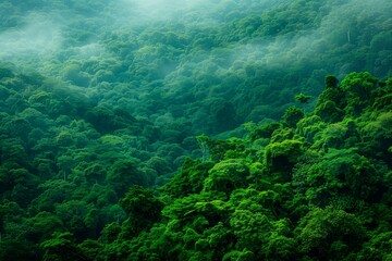 Rainforest hill panorama