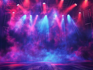Colorful Stage Spotlight Background