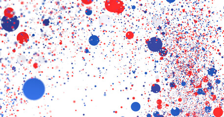 stars confetti on american independence day party