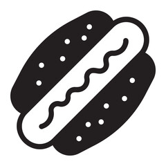 hot dog glyph icon
