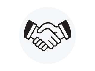 Business Handshake outline vector icon design