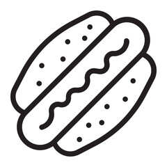 hot dog line icon
