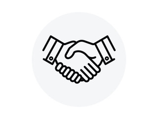 Business Handshake outline vector icon design