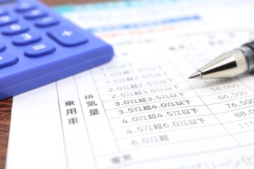 日本の自動車税額の排気量による区別