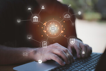 Digital transformation change management, internet of things. new technology bigdata and business process strategy, customer service management, cloud computing, smart industry.Aitechnology.