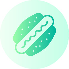 hot dog gradient icon