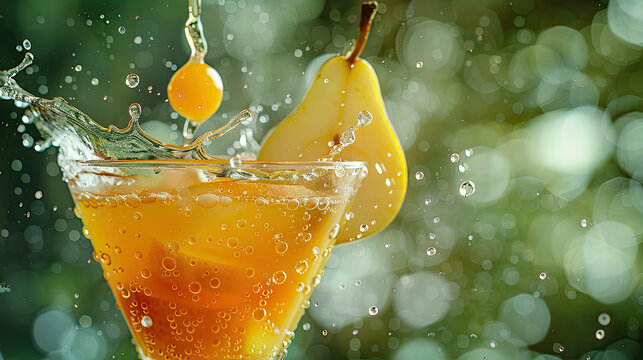 pear in orange splash drink