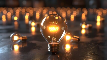 Innovative lightbulb Consider few original and imaginative concept ideas. 