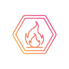 Flammable vector icon
