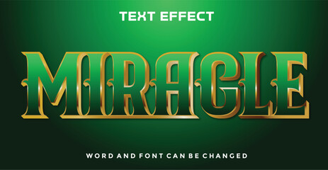 Miracle editable text effect