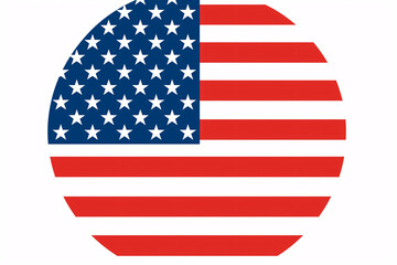 American flag with stars and stripes in a circular shape