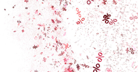 Fototapeta premium percent rain shopping digital in 3d. transparent PNG