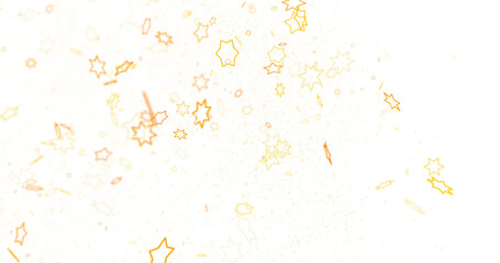 Twinkling Christmas Descent: Striking 3D Illustration Showcasing Falling Festive Twinkling Stars