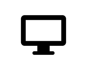 Screen icon. Computer monitor simple illustration.
